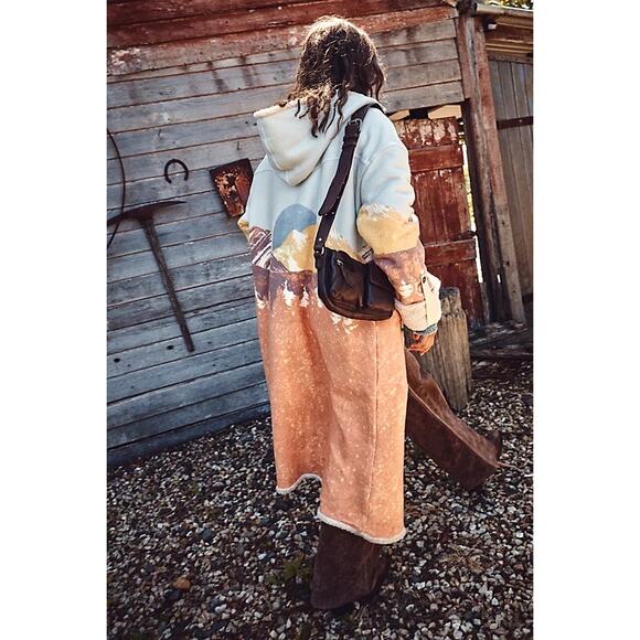 Free People Arcadia fleece landscape sweatshirt coat - Picture 2 of 7